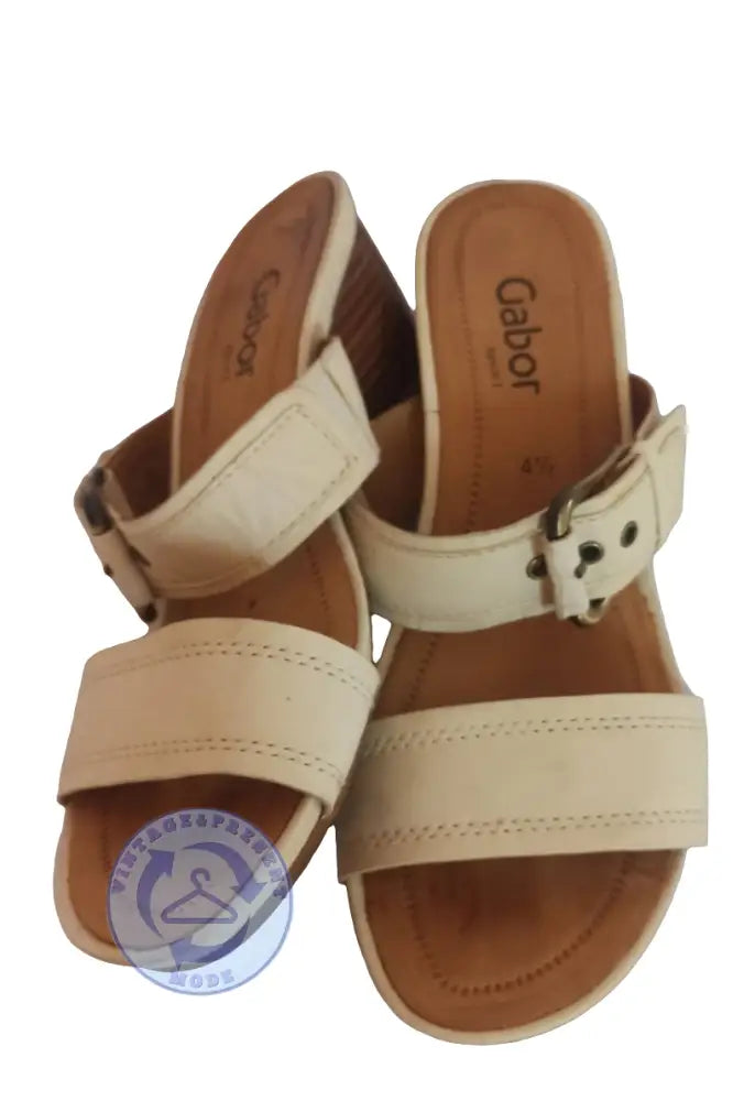 Sandale Pantoletten Gabor Gr. 37,5 - Latschen Sandale Pantoletten Gabor Gr. 37,5 - Vintage&Present Mode Schuhe