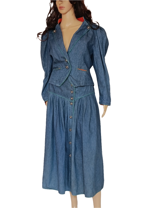 Jeansrock + Jacke in Set Gr.36