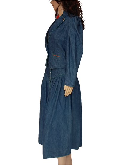 Jeansrock + Jacke in Set Gr.36