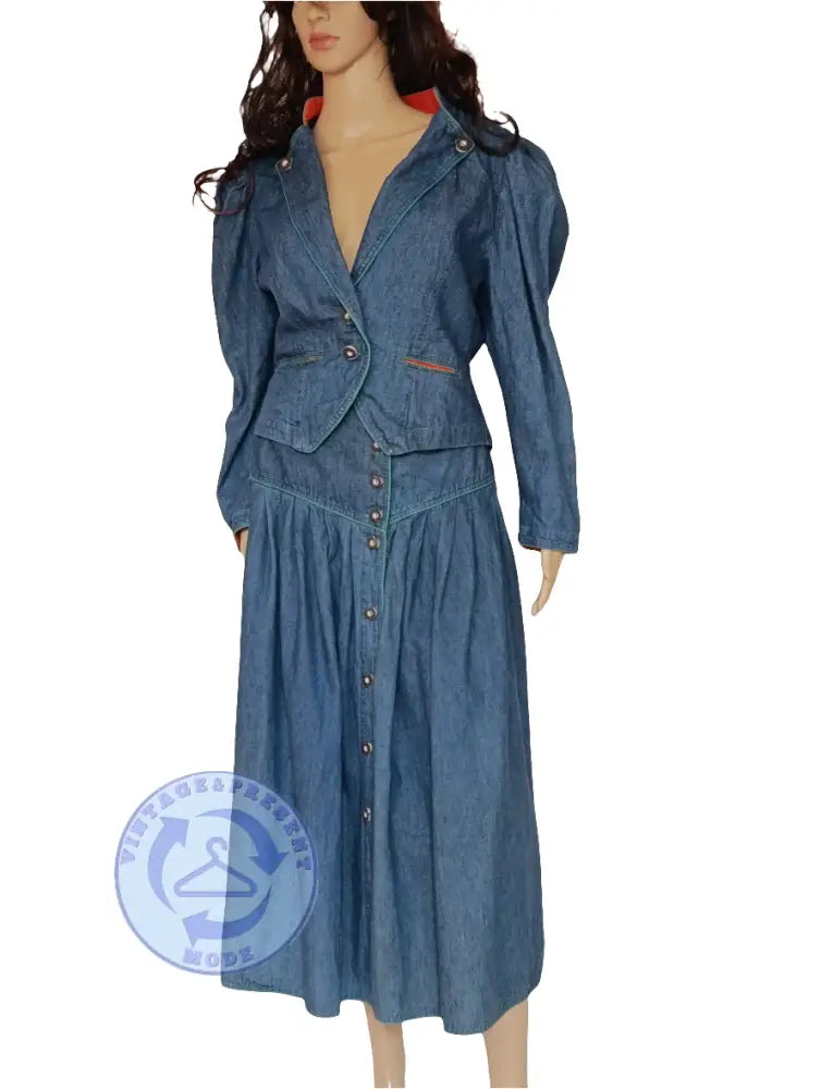 Jeansrock + Jacke in Set Gr.36 - Jeans set Jeansrock + Jacke in Set Gr.36 - Vintage&Present Mode Kombinationen