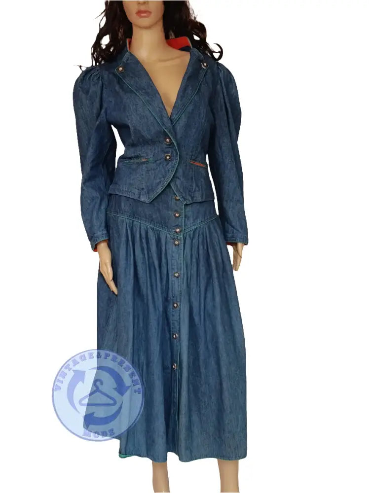 Jeansrock + Jacke in Set Gr.36 - Jeans set Jeansrock + Jacke in Set Gr.36 - Vintage&Present Mode Kombinationen
