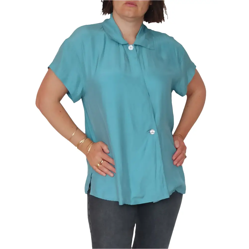 Bluse 100% Seide Gr. M - Bluse Bluse 100% Seide Gr. M - Vintage&Present Mode