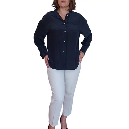 Damenhemd 100% Seide Gr.40 - Bluse Damenhemd 100% Seide Gr.40 - Vintage&Present Mode