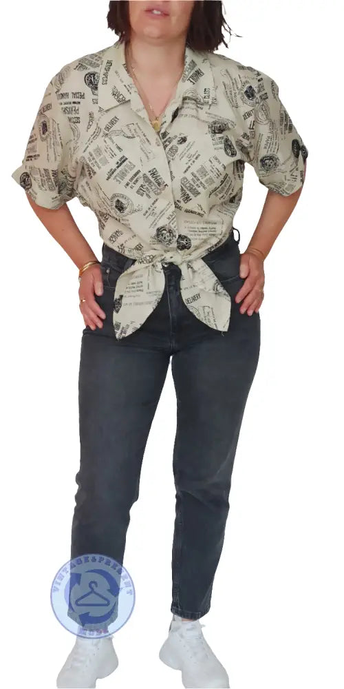 Vintage Bluse Gr. 38 - Bluse Vintage Bluse Gr. 38 - Vintage&Present Mode