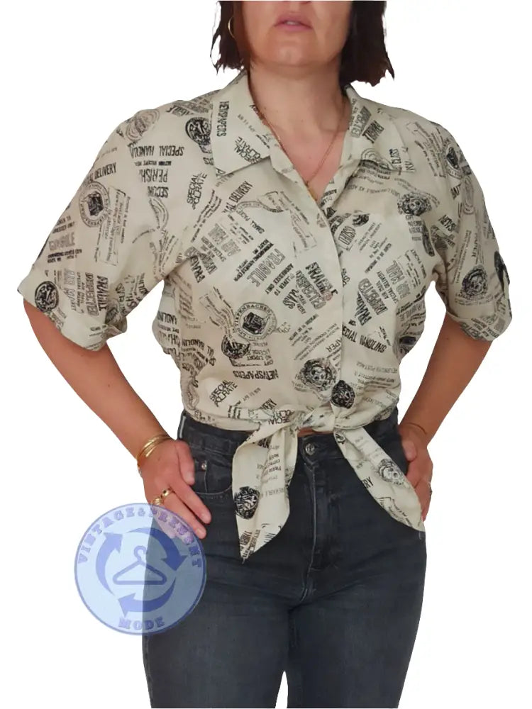 Vintage Bluse Gr. 38 - Bluse Vintage Bluse Gr. 38 - Vintage&Present Mode