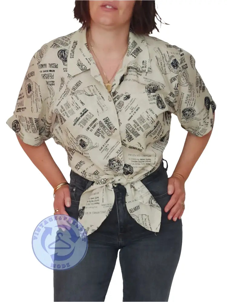 Vintage Bluse Gr. 38 - Bluse Vintage Bluse Gr. 38 - Vintage&Present Mode