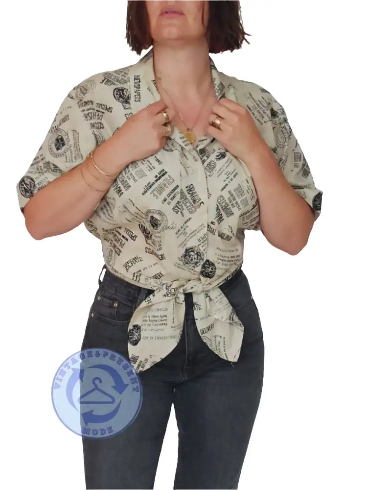 Vintage Bluse Gr. 38 - Bluse Vintage Bluse Gr. 38 - Vintage&Present Mode