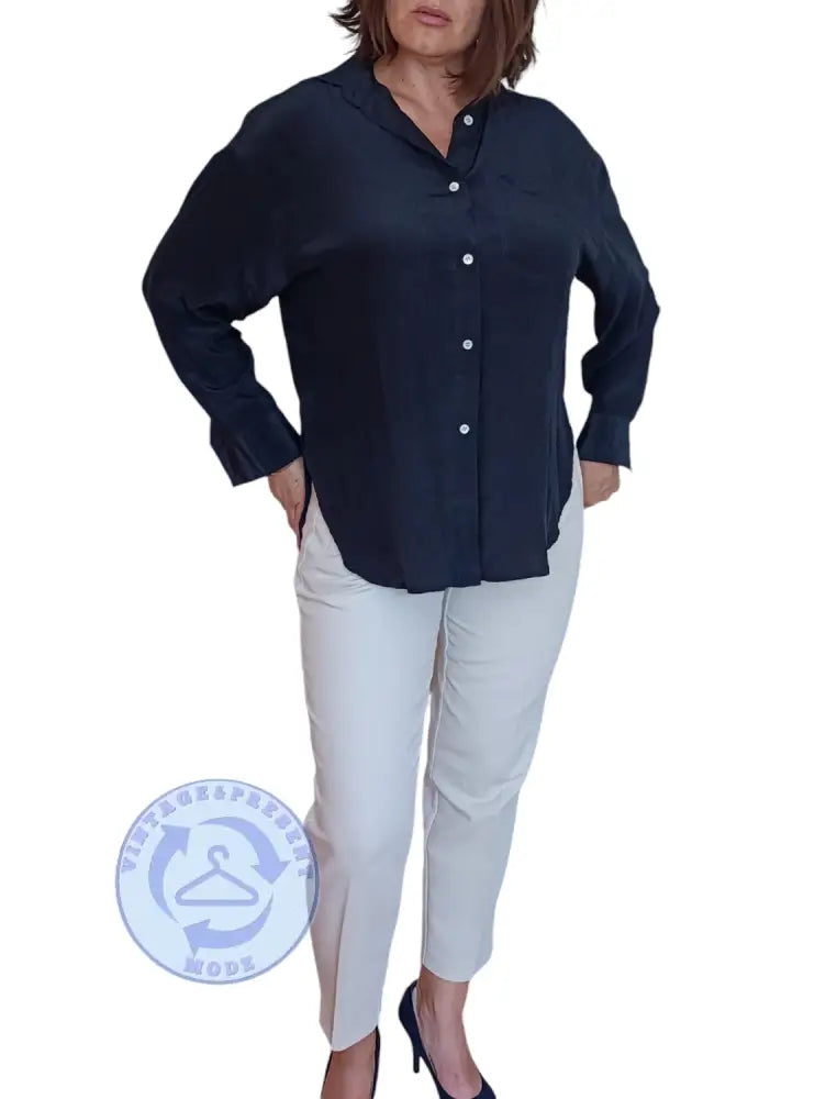 Damenhemd 100% Seide Gr.40 - Bluse Damenhemd 100% Seide Gr.40 - Vintage&Present Mode