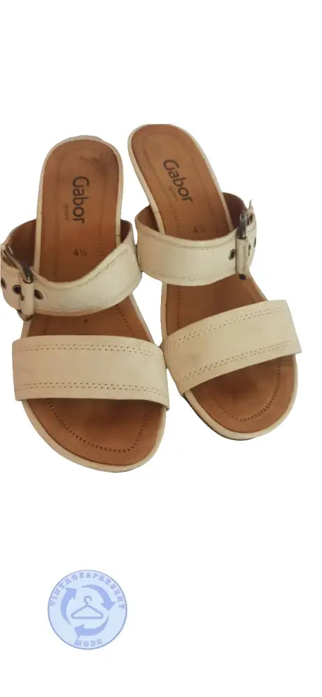 Sandale Pantoletten Gabor Gr. 37,5 - Latschen Sandale Pantoletten Gabor Gr. 37,5 - Vintage&Present Mode Schuhe