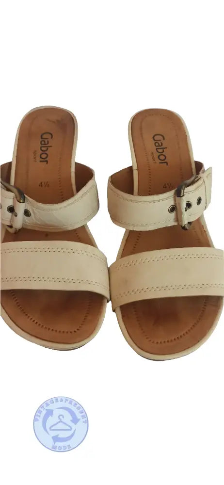 Sandale Pantoletten Gabor Gr. 37,5 - Latschen Sandale Pantoletten Gabor Gr. 37,5 - Vintage&Present Mode Schuhe