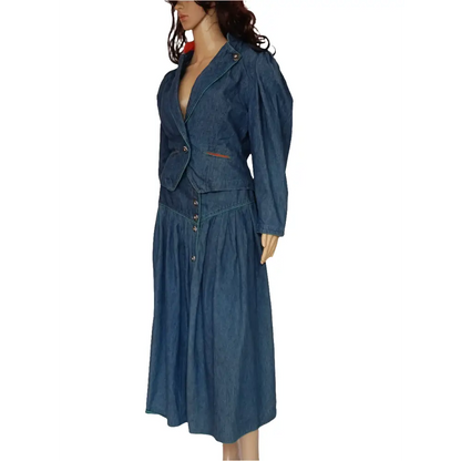 Jeansrock + Jacke in Set Gr.36 - Jeans set Jeansrock + Jacke in Set Gr.36 - Vintage&Present Mode Kombinationen