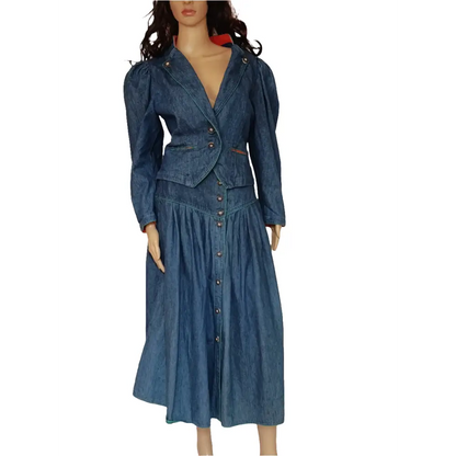 Jeansrock + Jacke in Set Gr.36 - Jeans set Jeansrock + Jacke in Set Gr.36 - Vintage&Present Mode Kombinationen