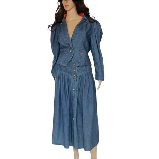 Jeansrock + Jacke in Set Gr.36 - Jeans set Jeansrock + Jacke in Set Gr.36 - Vintage&Present Mode Kombinationen