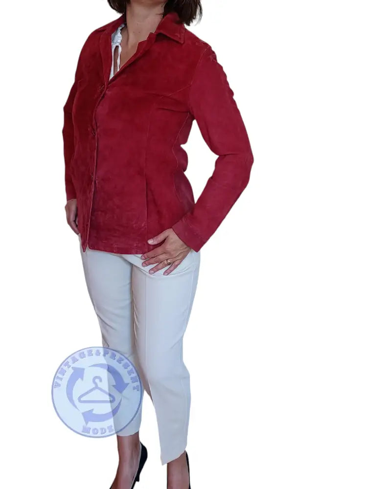 Wildleder Jacke Gr 38 - Lederjacke Wildleder Jacke Gr 38 - Vintage&Present Mode Mäntel & Jacken