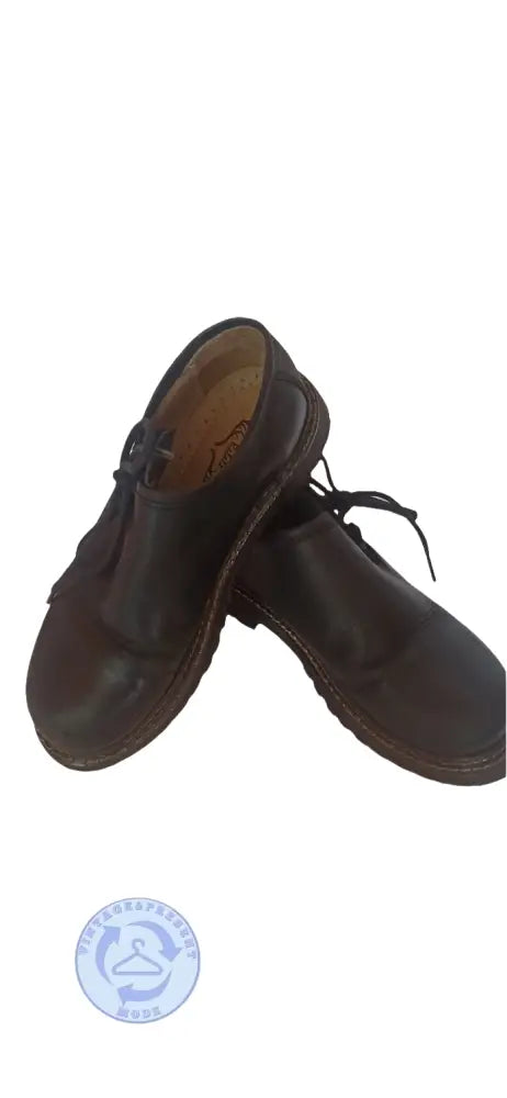 Dunkelbraune Leder-Schnürschuhe in sehr gutem Zustand